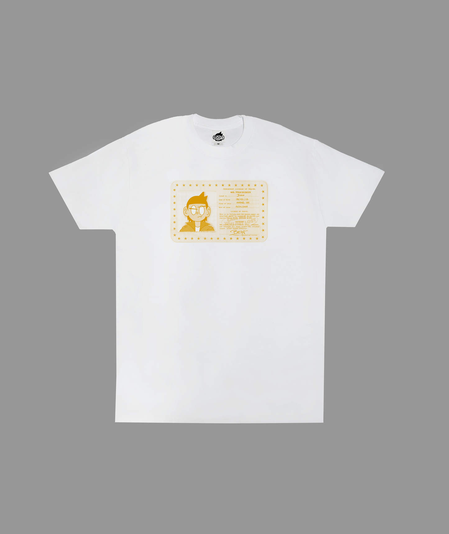 T-SHIRT BEAN CARD WHITE