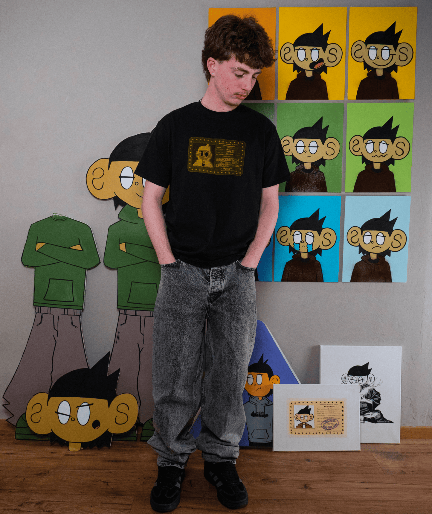 T-SHIRT BEAN CARD BLACK