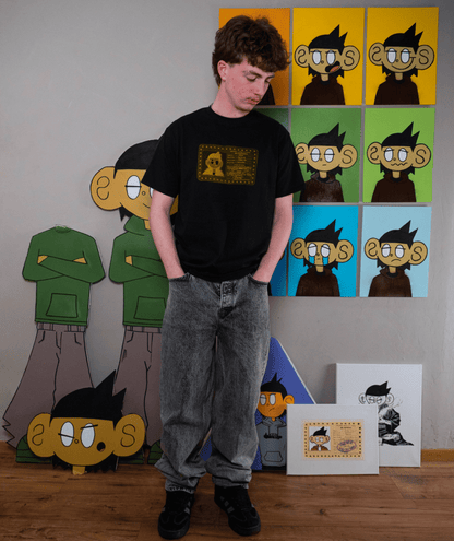 T-SHIRT BEAN CARD BLACK