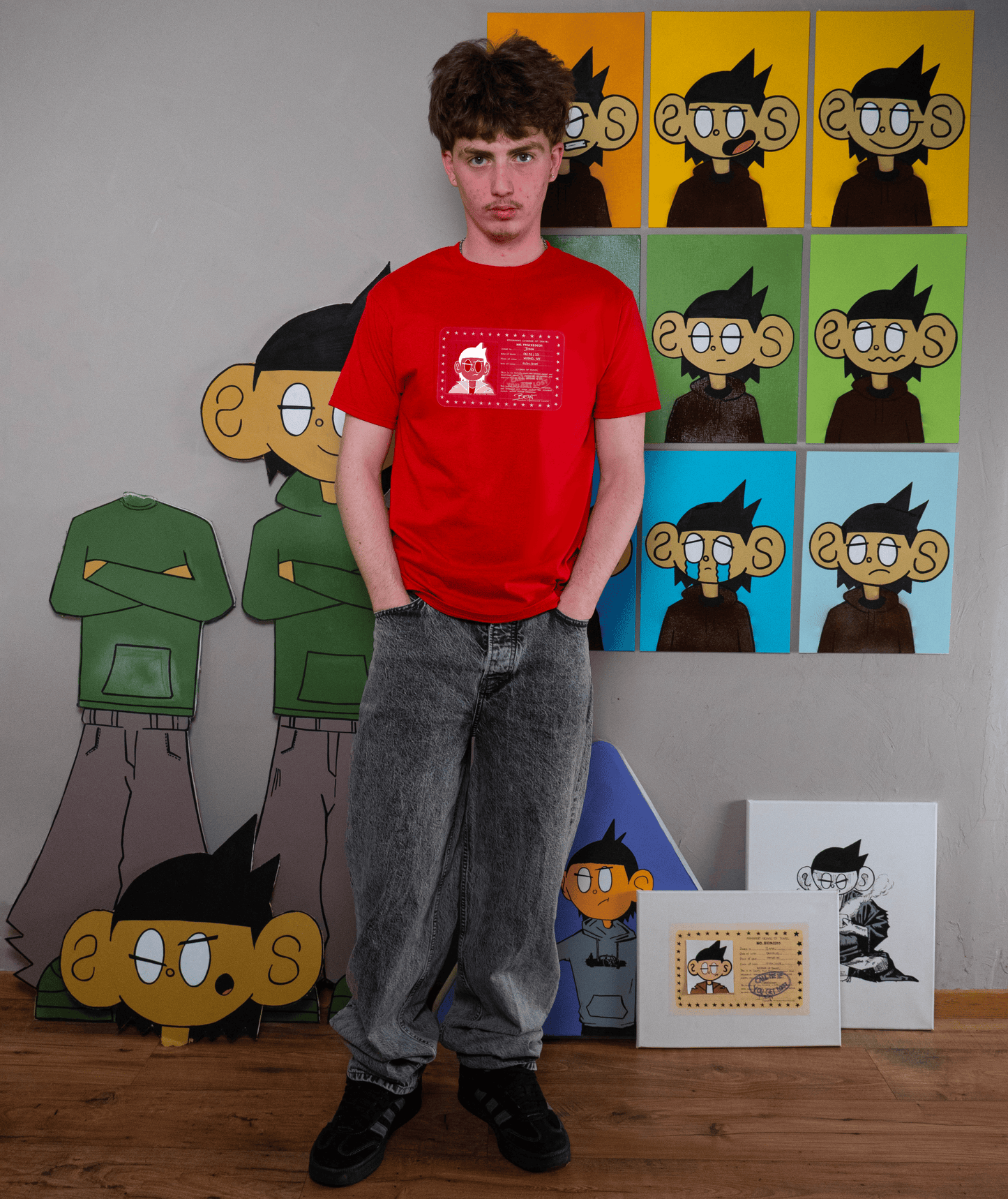 T-SHIRT BEAN CARD RED