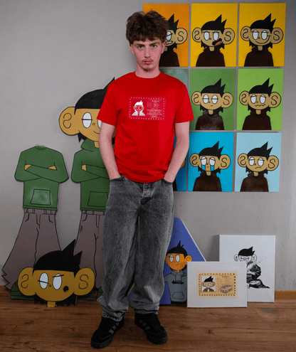 T-SHIRT BEAN CARD RED